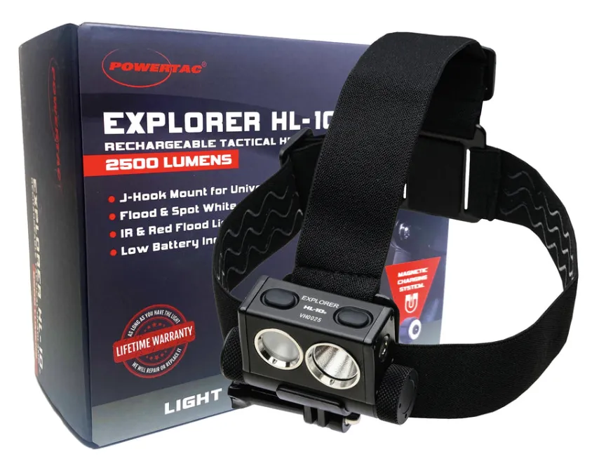 EXPLORER HL-10 - 2,500 LUMEN WHITE/RED/IR HEADLAMP