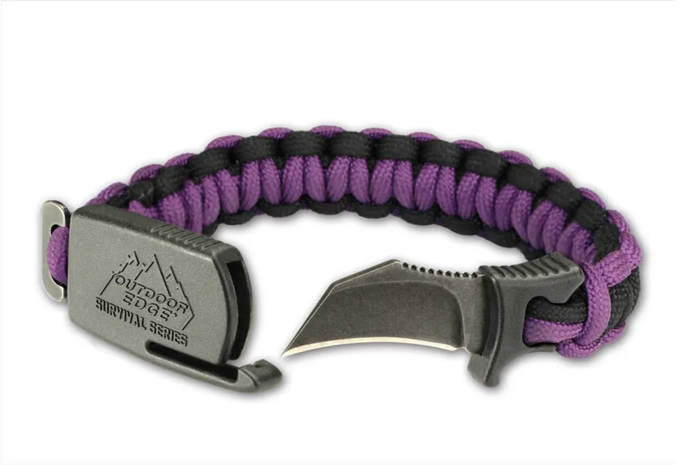 Para-Claw Knife Bracelet by Outdoor Edge - Purple/Black
