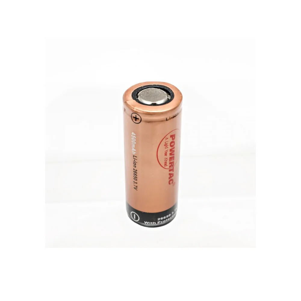 PowerTac 26650 Single Battery (Hero)